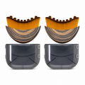 2 pairs of face contour brushes