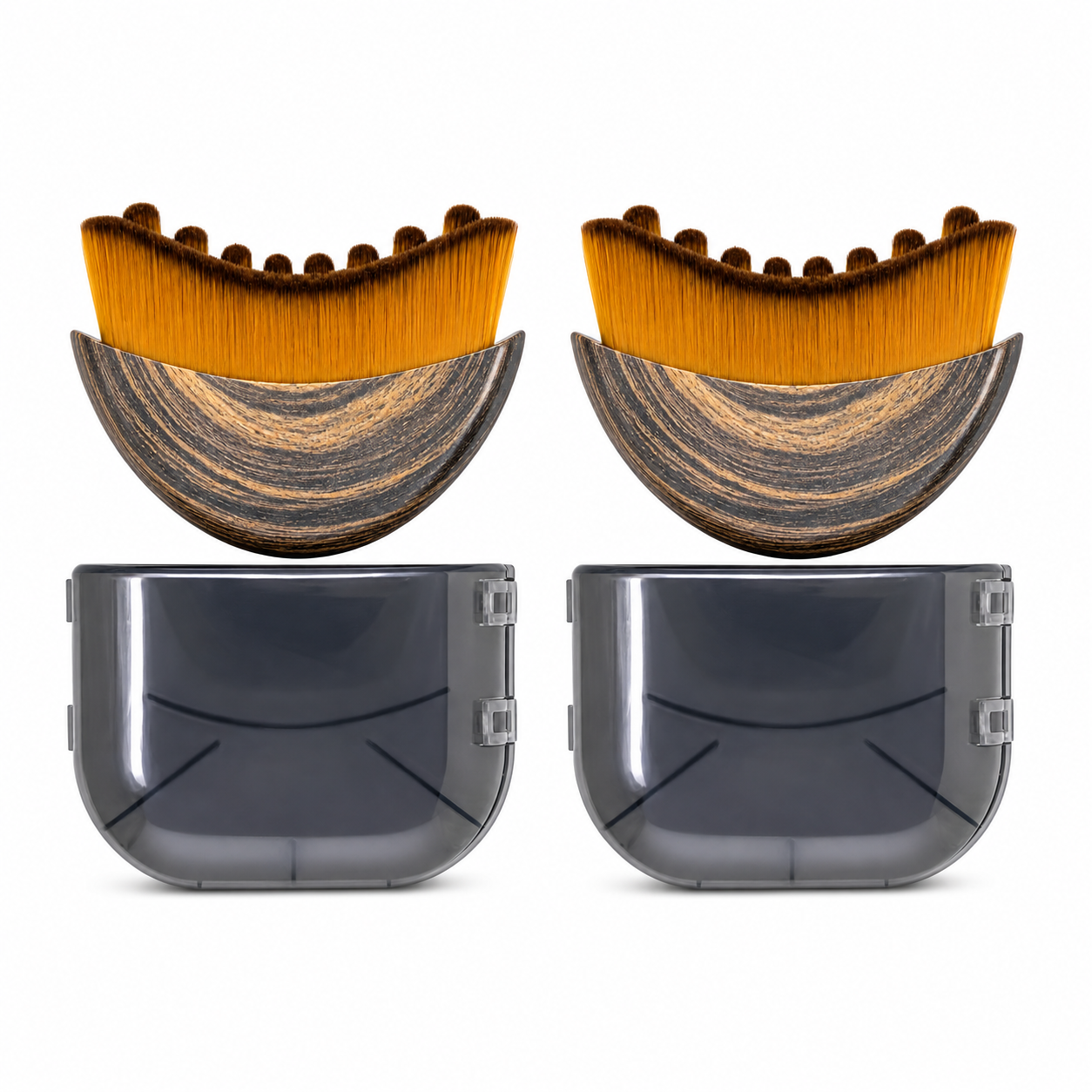 2 pairs of face contour brushes