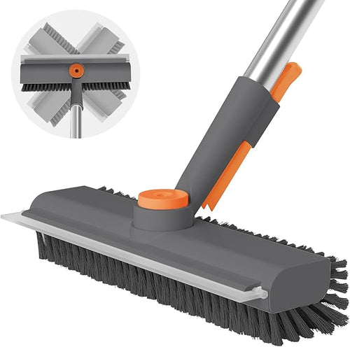 3 in 1 floor scrub brush with long handle for bathroom floors