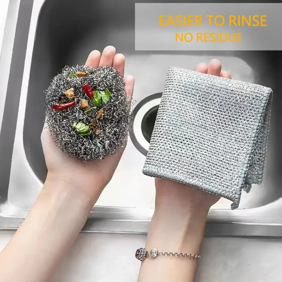 4x Stainless Steel Cloth