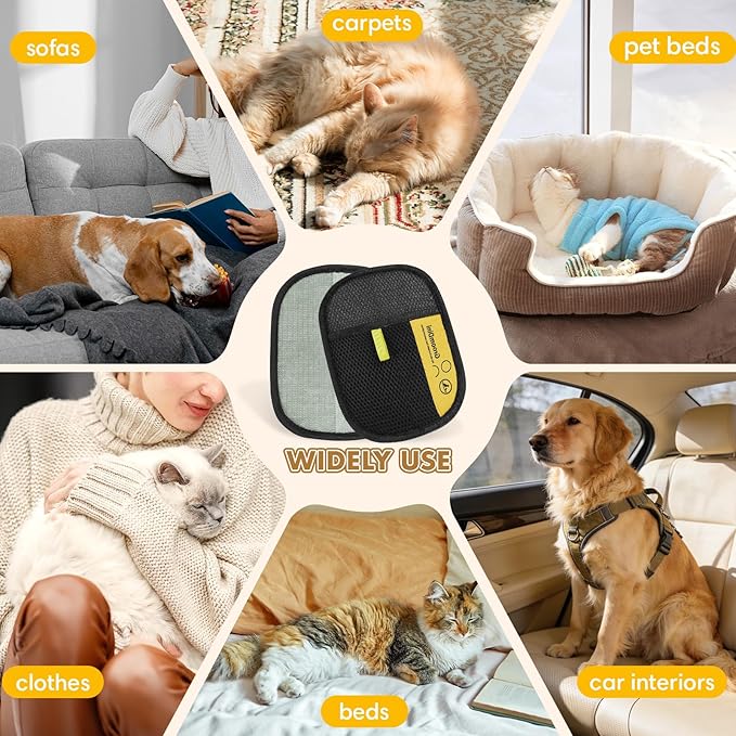 2-Pack Pet Hair Remover Glove