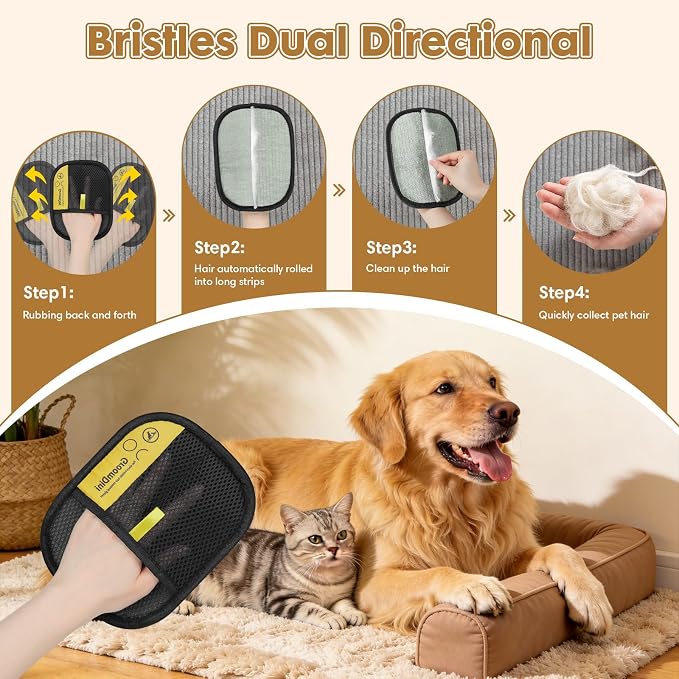 2-Pack Pet Hair Remover Glove