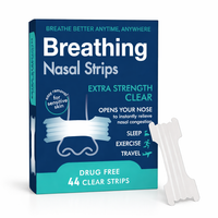 Breathing Nasal Strips Extra Strength, 44-count box for snoring and congestion relief