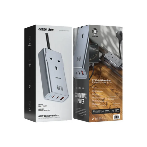 Green Lion 67W GaN Premium AC Socket