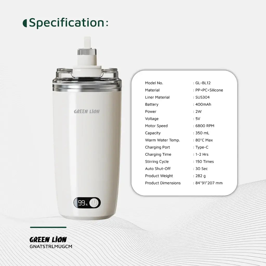 Green Lion Auto-Stirring Mug 350ml