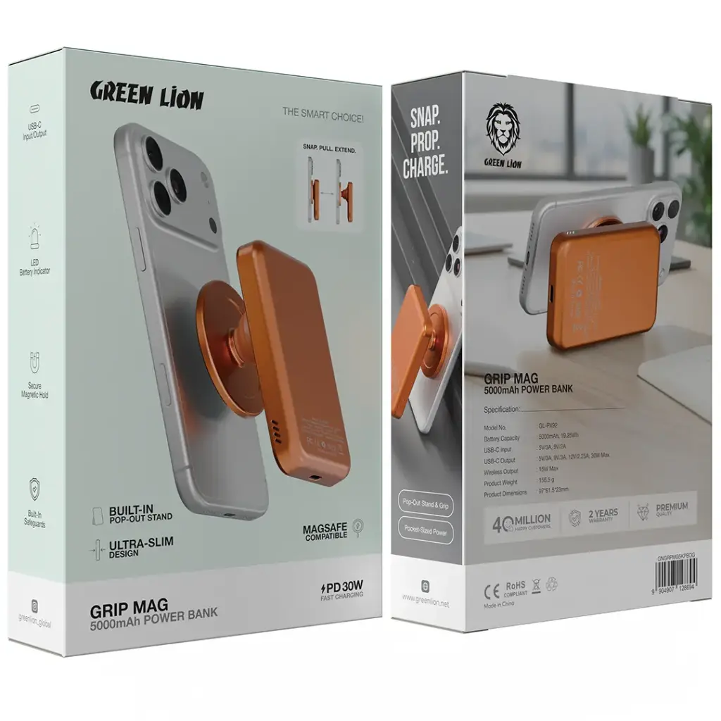 Green Lion Grip Mag 5000mAh Power Bank