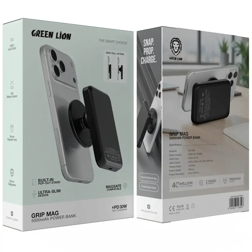 Green Lion Grip Mag 5000mAh Power Bank