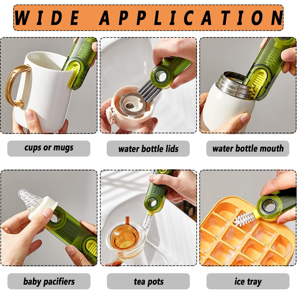 3 in 1 Cup Lid Gap Cleaning Brush