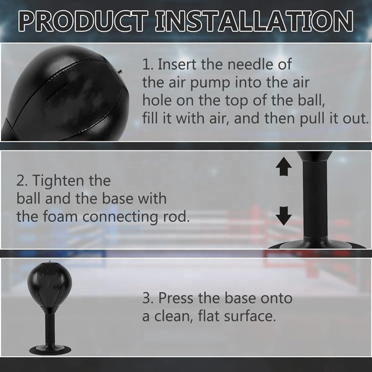 Desk Suction Cup Punching Bag + Free Pump + Free UFO Drone