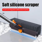 Bathroom floor brush for tight gaps and edges