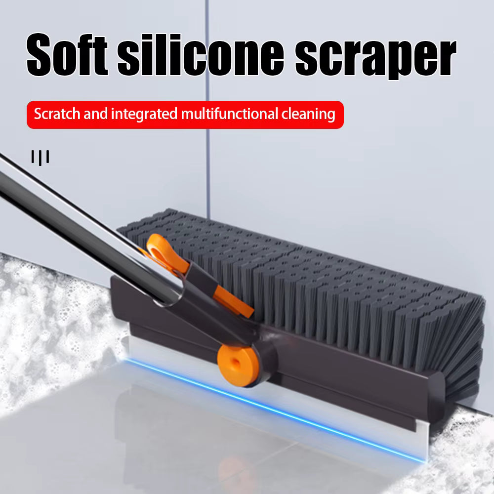 Bathroom floor brush for tight gaps and edges