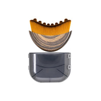 Lymphatic Contour Face Brush with wooden handle and natural bristles for depuffing and sculpting