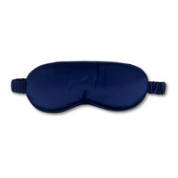 Mulberry silk sleep eye mask in navy blue, soft lightweight total blackout mask for sleep and travel