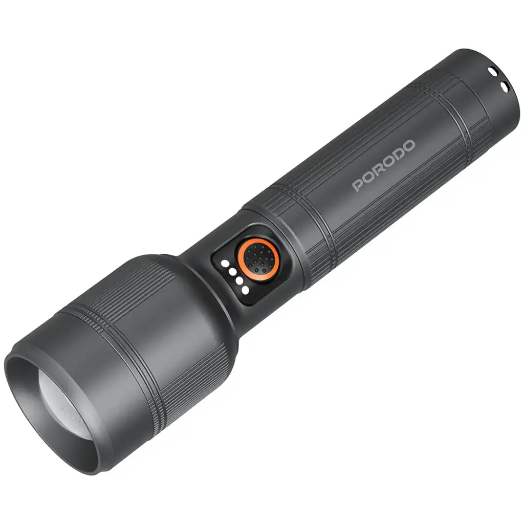 Porodo Lifestyle Lumalite 2600 Rechargeable Flashlight - Grey