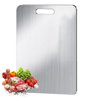 Titanium cutting board on white background, durable non-stick kitchen chopping board