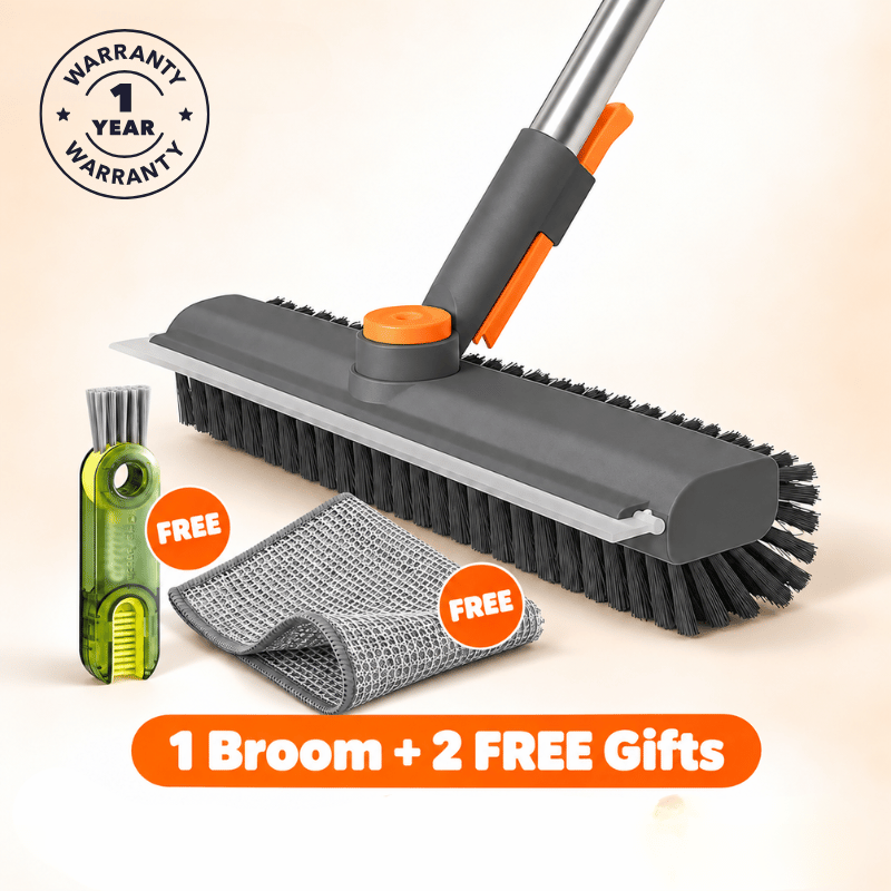 3 in 1 Floor Scrub Brush with Long Handle