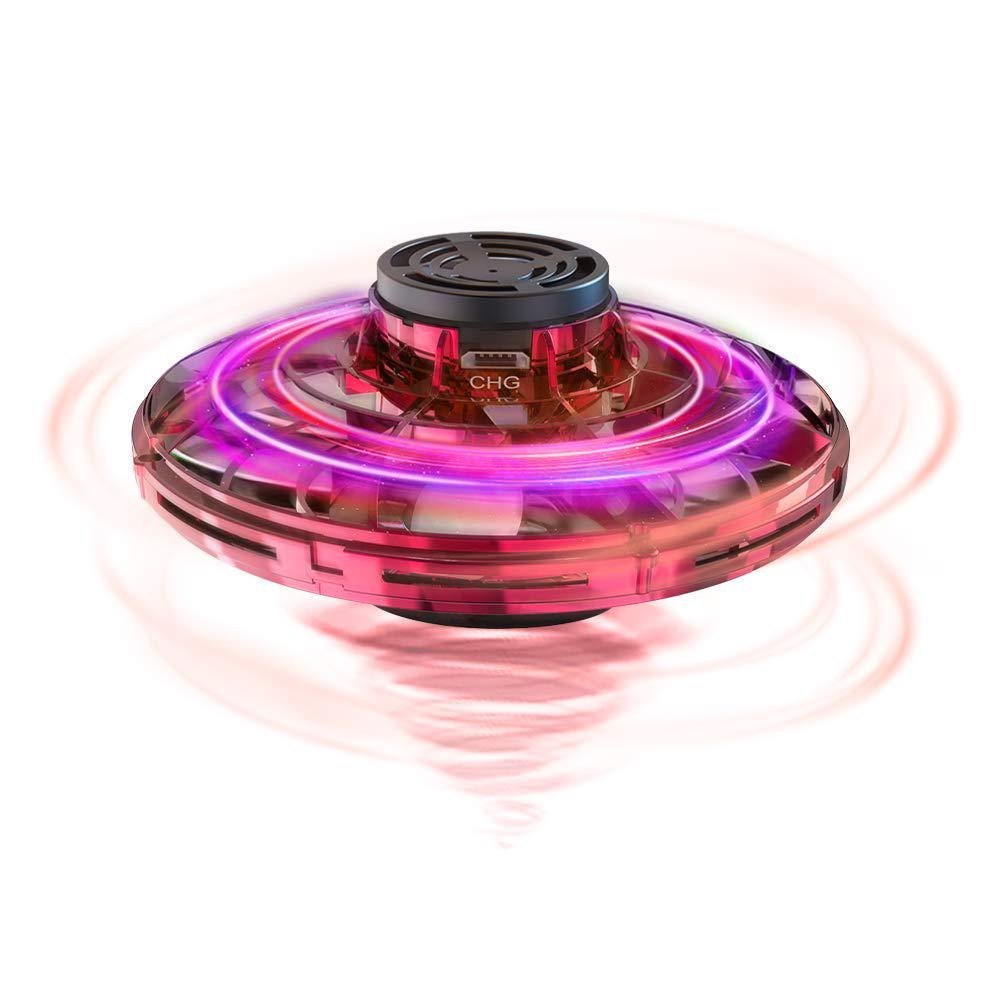 Flying LED Fidget Spinner UFO Drone Toy Stress Reliever, Focus Enhancer, Perfect for Kids & Adults