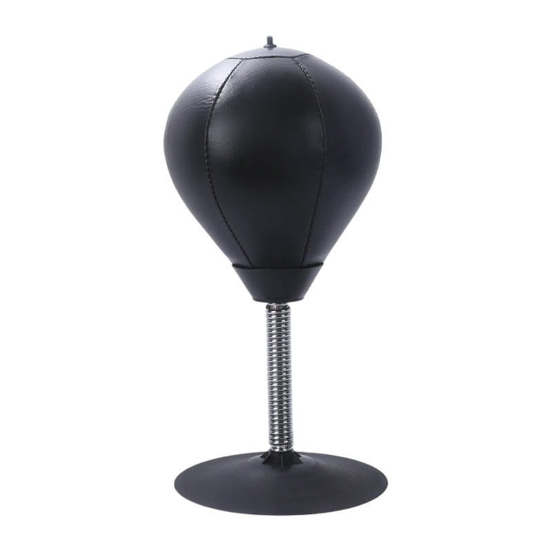Desk Punching Bag with Suction Cup, Mini Stress Relief Boxing Ball for Adults, Teens & Kids | Includes Pump