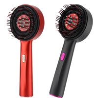 Red Light Therapy Hair Growth Scalp Massage Brush on a white background