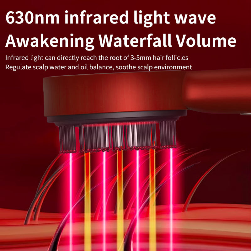 Red Light Therapy Hair Growth Massage Scalp Brush, Electric Vibration Massage Comb, Anti Hair Loss Liquid Oil Applicator