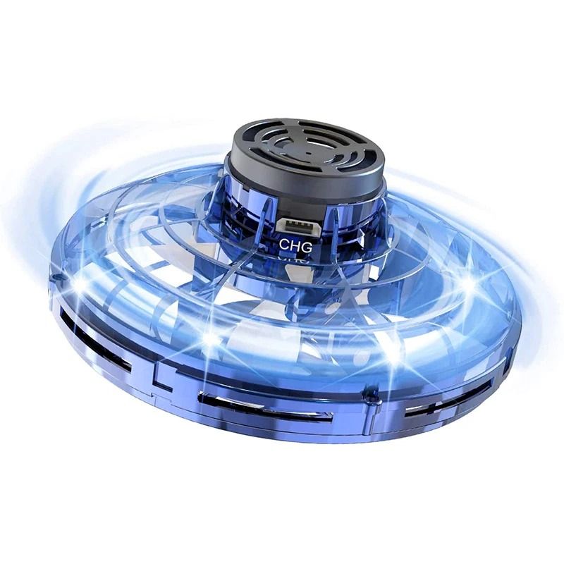 Flying LED Fidget Spinner UFO Drone Toy Stress Reliever, Focus Enhancer, Perfect for Kids & Adults