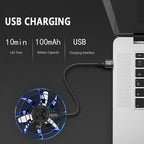 Flying LED Fidget Spinner UFO Drone Toy Stress Reliever, Focus Enhancer, Perfect for Kids & Adults